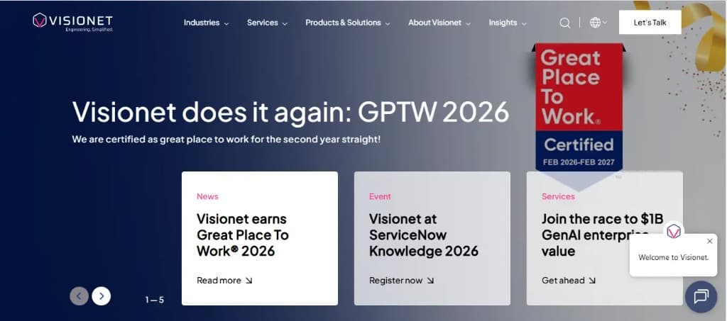 Visionet Website QA & Event Promotion preview